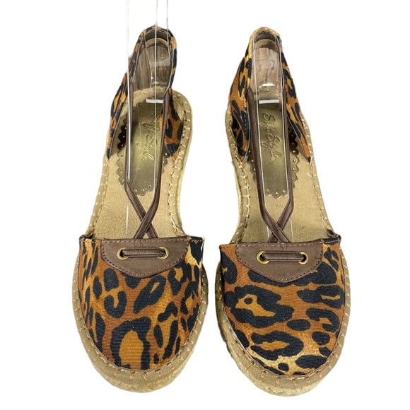 Soft Style Leopard Print Ankle Strap Wedges Womens Shoes Size 5.5 - Picture 6 of 10